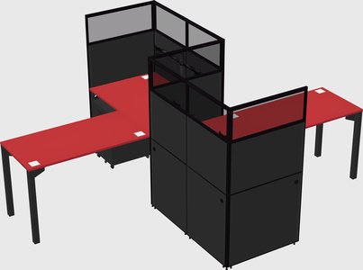 L-shape cubicles