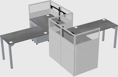 L-shape cubicles