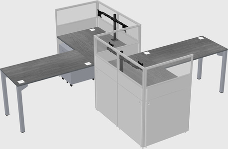 L-shape cubicles