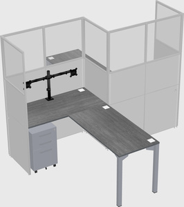 L-shape cubicles