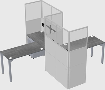 L-shape cubicles