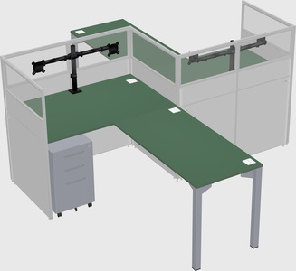 L-shape cubicles