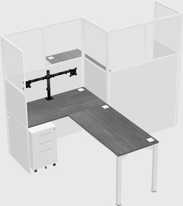 L-shape cubicles