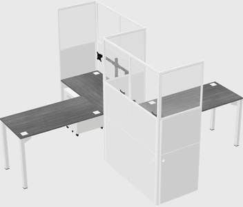 L-shape cubicles