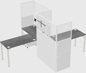 L-shape cubicles