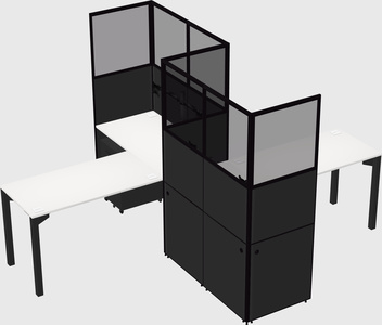 L-shape cubicles