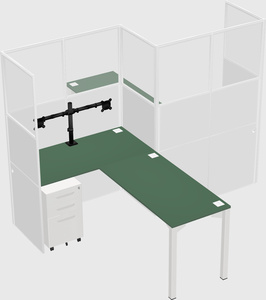 L-shape cubicles