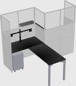 L-shape cubicles
