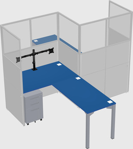 L-shape cubicles