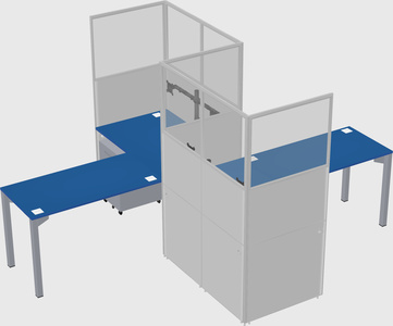 L-shape cubicles