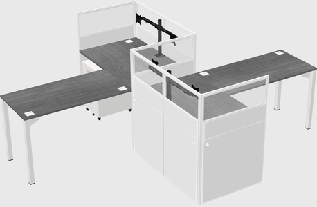 L-shape cubicles