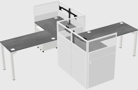 L-shape cubicles