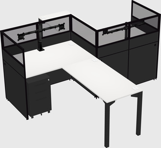 L-shape cubicles