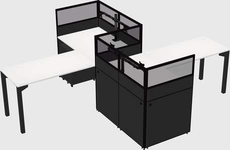 L-shape cubicles
