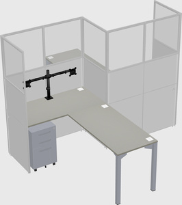 L-shape cubicles