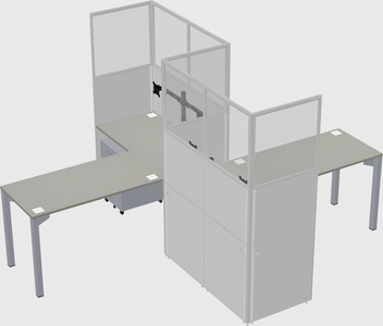 L-shape cubicles