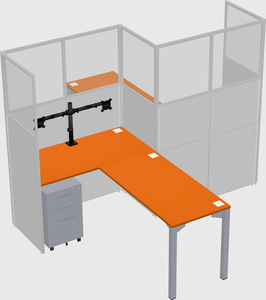 L-shape cubicles