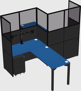 L-shape cubicles