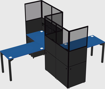 L-shape cubicles