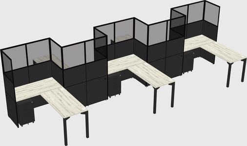 L-shape cubicles