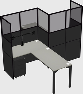 L-shape cubicles