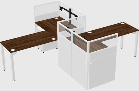 L-shape cubicles