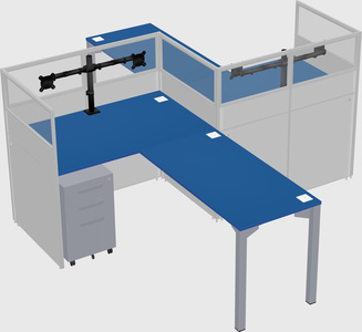 L-shape cubicles