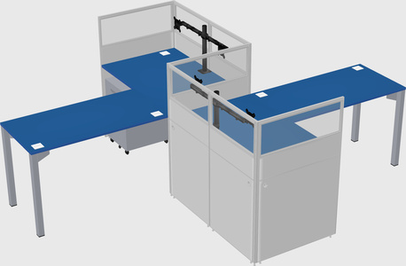 L-shape cubicles
