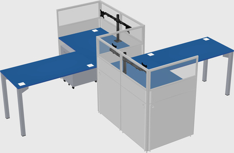 L-shape cubicles