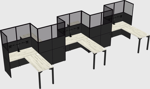 L-shape cubicles