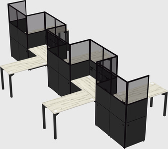 L-shape cubicles
