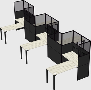 L-shape cubicles