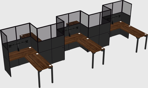 L-shape cubicles