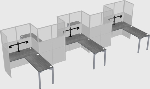 L-shape cubicles