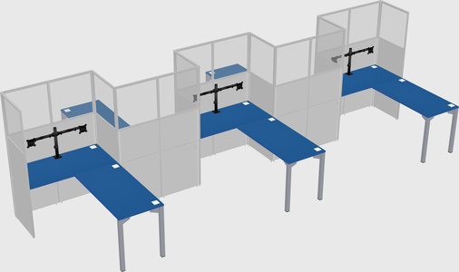 L-shape cubicles