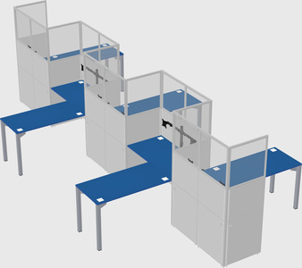 L-shape cubicles