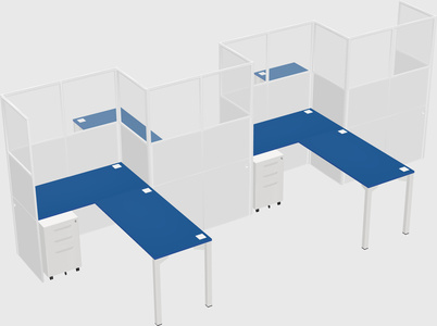 L-shape cubicles