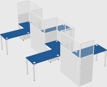 L-shape cubicles