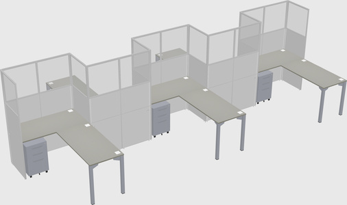 L-shape cubicles