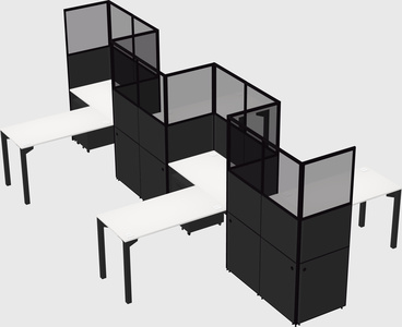 L-shape cubicles