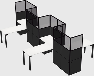 L-shape cubicles