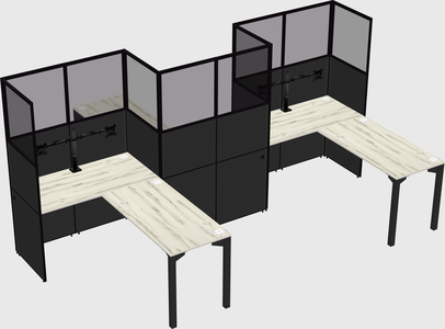 L-shape cubicles