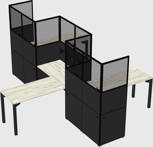 L-shape cubicles