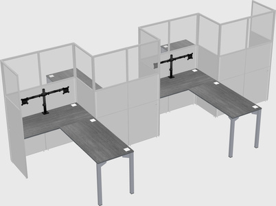 L-shape cubicles