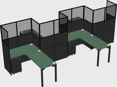 L-shape cubicles