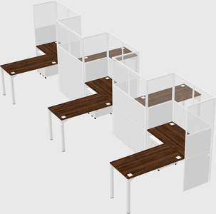 L-shape cubicles