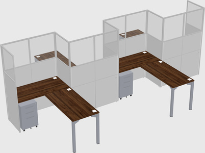 L-shape cubicles