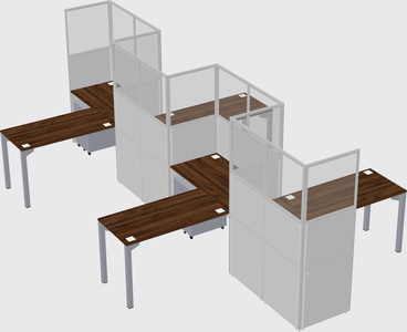 L-shape cubicles