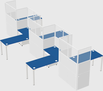 L-shape cubicles