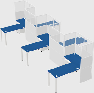 L-shape cubicles